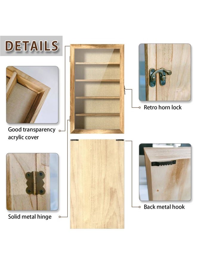 REFGY Shadow Box Frame with Cork Board Backing and Acrylic Paneled, Rustic Burnt Wood Wall Mounted Photos Shadow Box Display Case Cabinet, SH2505-SF - Image 5