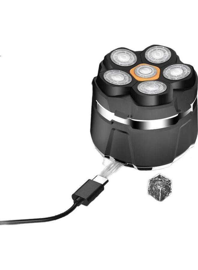 One Hair Clipper For Shaving Head, Men'S Electric High-Power Shaver, Adult Self-Service Hair Clipper With Magnetic Six-Blade Heads, Fully Washable Head Shaving Tool Fk-8760 - Image 2