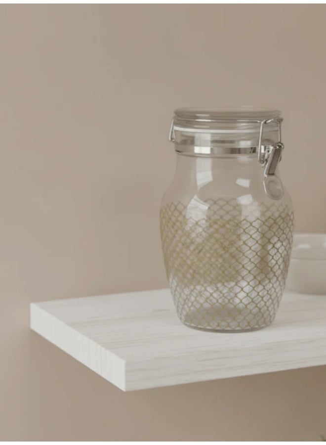AKDC Finili Premium Airtight Acrylic Clip-Lock Storage Canister – Transparent Body with Elegant Golden Design, 14 × 22 cm - Image 3