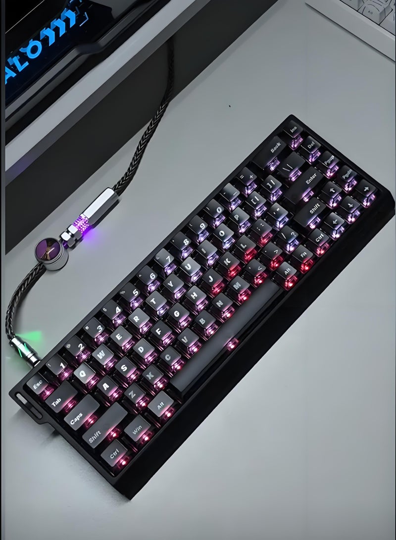 مادليونس لوحة مفاتيح MAD68 HE RGB للألعاب، لوحة مفاتيح ميكانيكية بمعدل تحديث 8000 هرتز ودقة تصل إلى 0.01 مم، مع دعم التبديل السريع للمفاتيح ومفاتيح مغناطيسية، مناسبة لألعاب FPS، هدية مثالية لأعياد الميلاد - Image 3