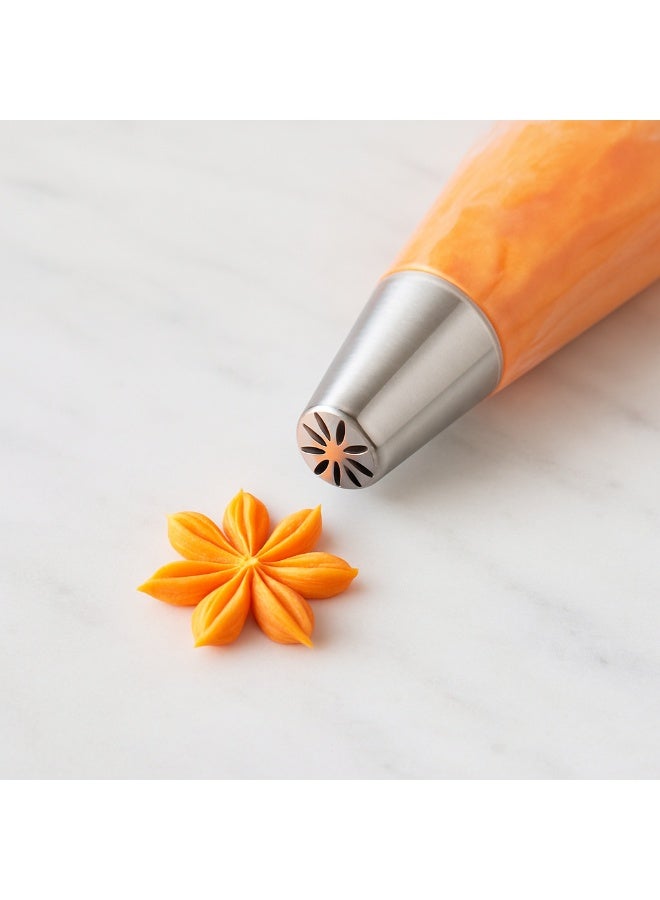 Stainless Steel Cake Decorating Tips Set (6 Pieces), Icing Piping Nozzles for Flowers & Patterns, Reusable Baking Tool, Easy to Clean, Cupcake & Pastry Decoration - Image 3