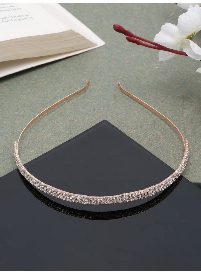 YouBella Jewellery Hair Band Hair Accessories for Girls and Women (Rose Gold) - Image 2