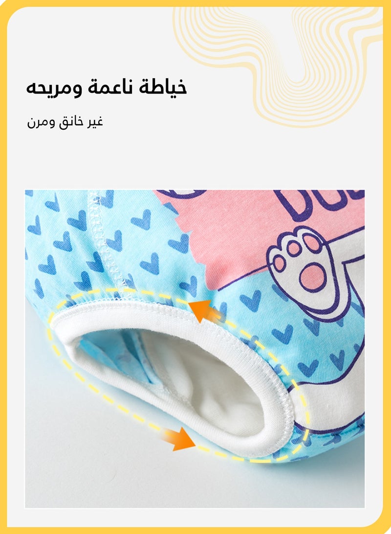 She&Little 4 Pack Cotton Potty Training Pants, Reusable Leakproof Underwear for Toddler Boys and Girls, Upgraded Absorbent Toilet Learning Shorts for Summer Use  - Image 3
