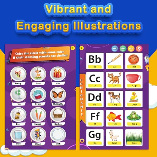 Kiddale’s Phonics Sound Book for Kids | Musical Phonetic Learning with Audio | Learn Letter Sounds & Early Reading | Intelligent, Smart, Talking| Ideal Gift for Children 2–7 Years - Image 3