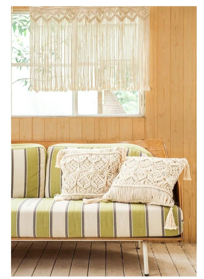 انتيكيانو ستارة ماكراميه معلقة على الحائط بتصميم بوهو منسوج - 89x66 cm - Image 2