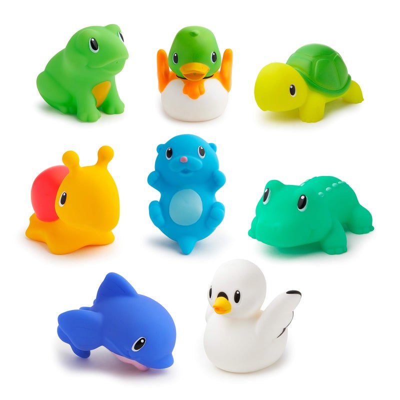 Munchkin Baby Bath Toy Squirts for Babies and Toddlers 9 Months and Up Lake Animal Squirters 8 Pack - Image 2