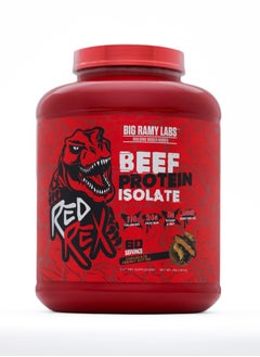 RED REX بروتين لحم البقر ريد ريكس المعزول بنكهة زبدة الفول السوداني والشوكولاتة - 1.8 كجم  - Image 1