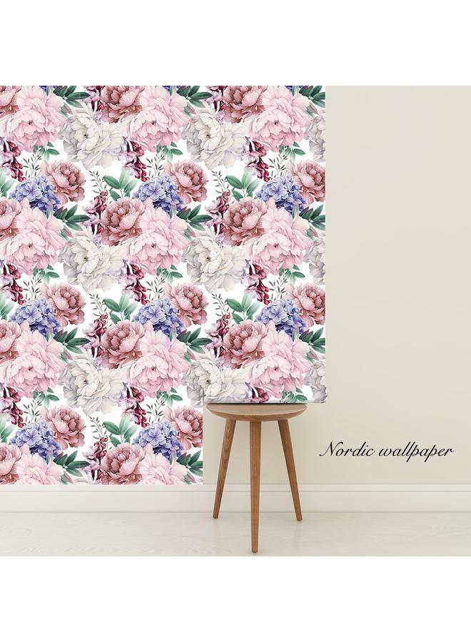 Bluejw Green Plant Flower Self-adhesive Wallpaper Wallpaper Removable Wallpaper Living Room Background Transformation Wall Sticker RW158-180 - Image 5