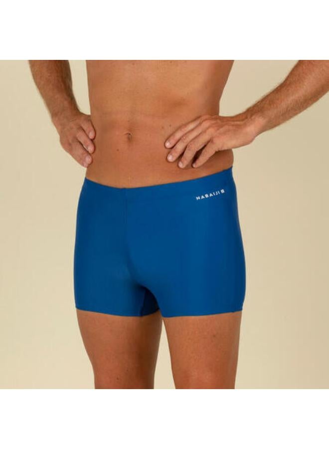 NABAIJI Men's Swimming Swim Shorts - Boxer 100 Basic -Blue - Image 2
