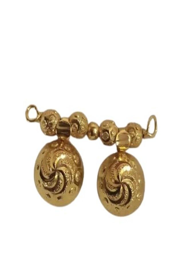 Bhumi Creation Traditional Gold-Toned Mangalsutra Vati Design with Spiral Pattern, Double Pendant - Image 1
