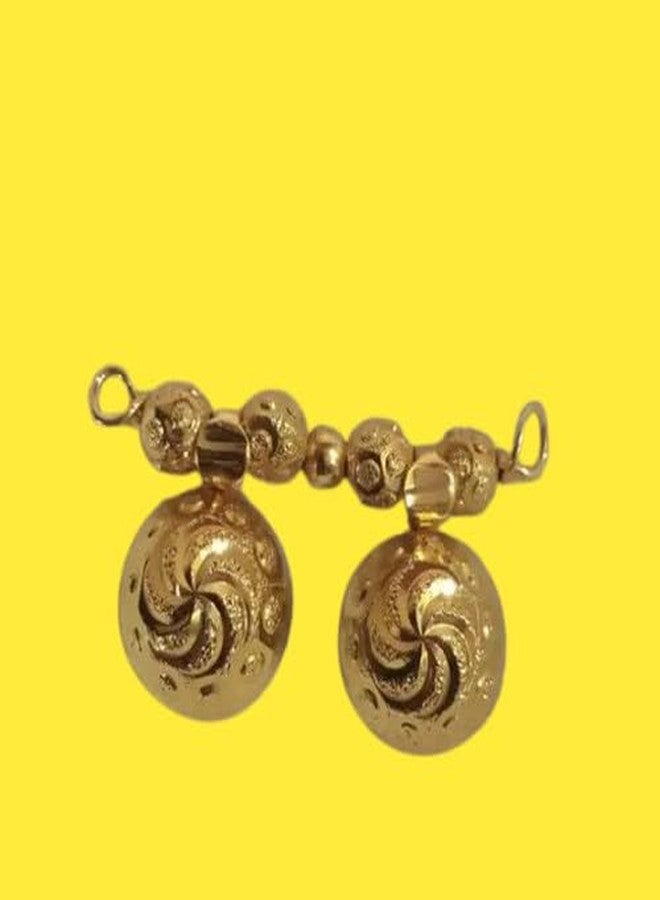 Bhumi Creation Traditional Gold-Toned Mangalsutra Vati Design with Spiral Pattern, Double Pendant - Image 3