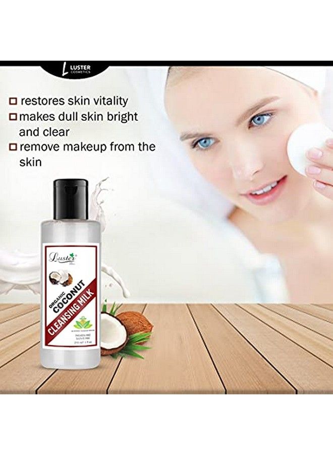 LUSTER Aloe Vera & Organic Coconut & Fruitamin Extra Care Cleansing Milk | Combo | Makeup Remover | Face Cleanser (Paraben & Sulfate Free) 210 Ml (Pack Of 3) - Image 5