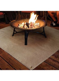 Arabest Fireproof Stove Grill Mats,39×39 Fire Pit Mat, Blanket for Wood Deck Insulation, Camping Bbq Temperature Resistant Rugs, Accessories for Outside Indoor Lawn Protection  - Image 4