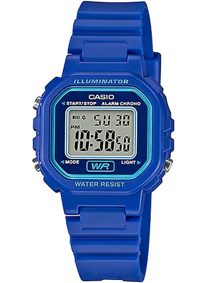 CASIO Casio Women Quartz Digital Display And Plastic Strap Watch, LA-20WH-2ADF