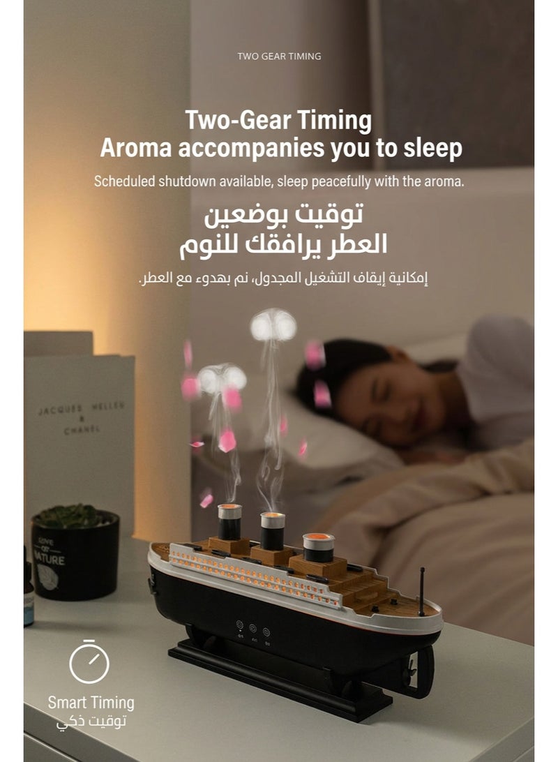 Warwick 250ml Ultrasonic Aroma Diffuser Essential Oil Humidifier, 2-in-1 Air Humidifier & Aroma Diffuser, Remote Control, Timer Function, LED Light, Auto Power Off, Dual Mist Modes - Image 4