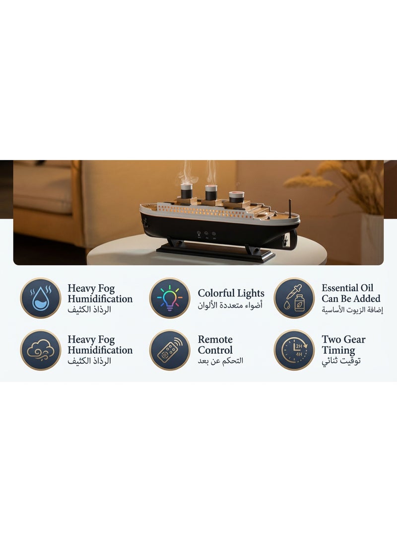 Warwick 250ml Ultrasonic Aroma Diffuser Essential Oil Humidifier, 2-in-1 Air Humidifier & Aroma Diffuser, Remote Control, Timer Function, LED Light, Auto Power Off, Dual Mist Modes - Image 2