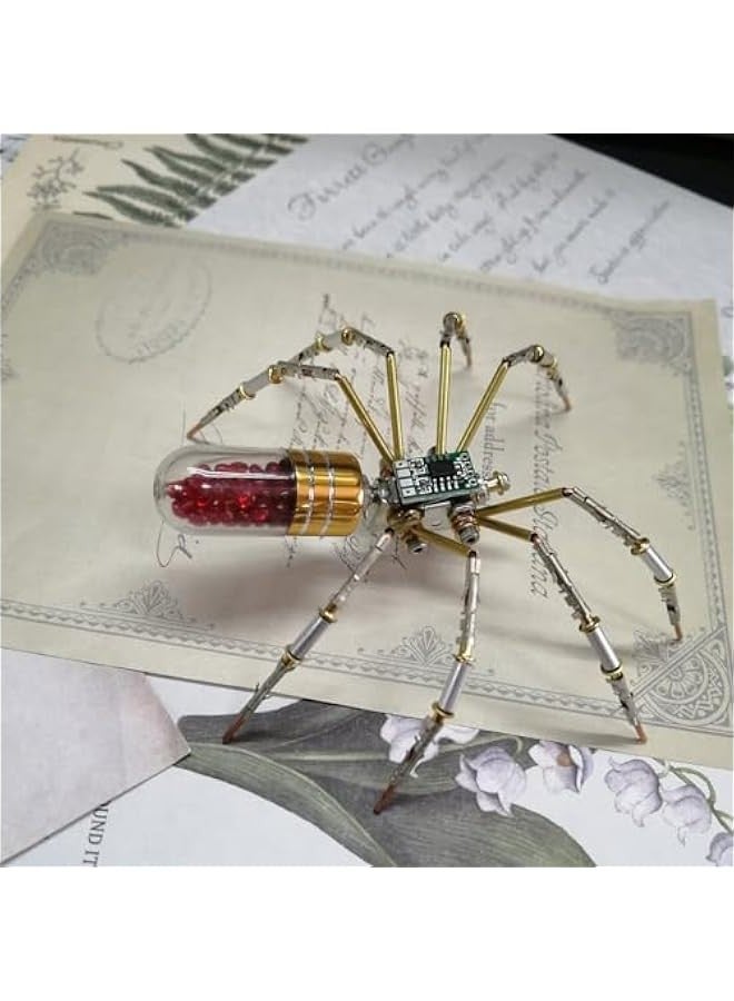 جيني احجية معدنية ثلاثية الابعاد للحشرات، 90 قطعة من نموذج الدوائر الميكانيكية والعنكبوت من ستيمبنك هدايا للبالغين (اصدار المجموعة/احمر)، KOS30162F141MZQG - Image 4