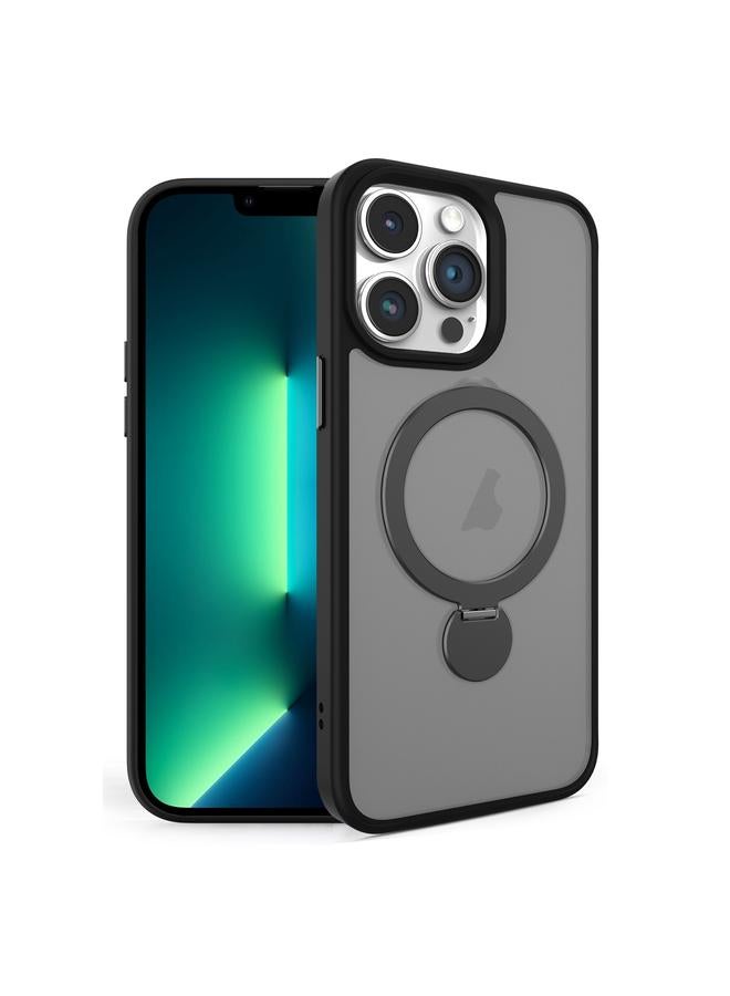 S-TOP Case For iPhone 13 Pro Max 360 Degree Rotating MagSafe Magnetic Bracket Frosted Phone Case - Image 1