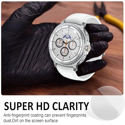 SPGUARD Samsung Galaxy Watch 8 Classic Screen Protector [4 Pack] Tempered Glass for Galaxy Watch 8 Classic 46mm - Anti-Scratch, Bubble-Free, HD Clear Film (Compatible with Samsung Galaxy Watch8 Classic 46mm Only) - Image 3