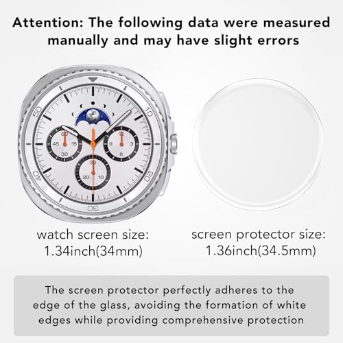 SPGUARD Samsung Galaxy Watch 8 Classic Screen Protector [4 Pack] Tempered Glass for Galaxy Watch 8 Classic 46mm - Anti-Scratch, Bubble-Free, HD Clear Film (Compatible with Samsung Galaxy Watch8 Classic 46mm Only) - Image 2