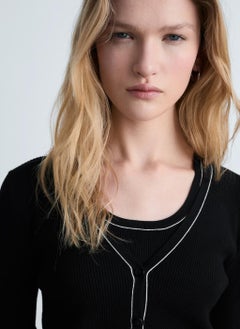MANGO Casual V-Neck Knitted Cardigan  - Image 3
