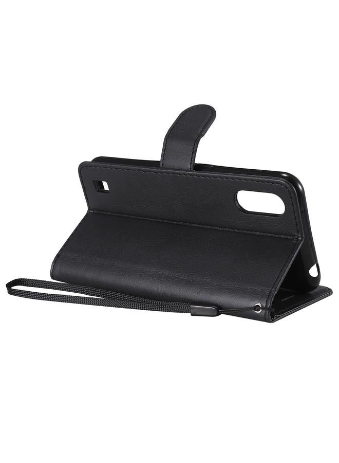 S-TOP Case For Samsung Galaxy M01 Solid Color Horizontal Flip Protective Leather Case with Holder & Card Slots & Wallet & Photo Frame & Lanyard - Image 5