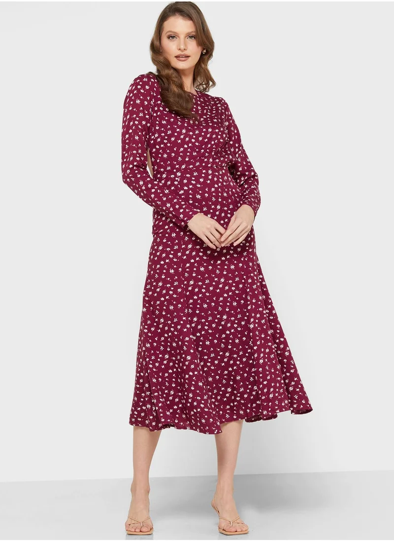 Bardot Crew Neck Floral Print Dress