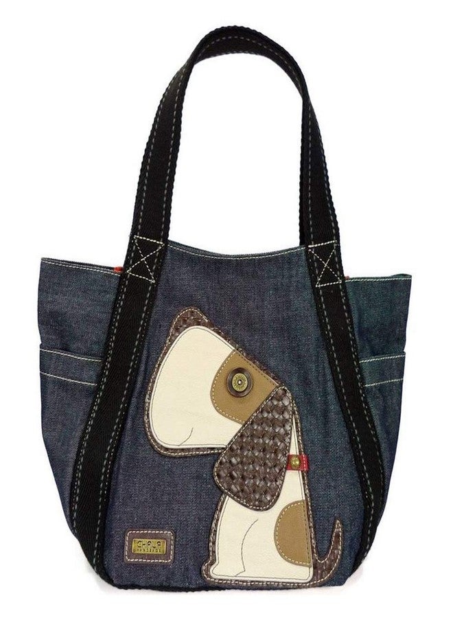 Chala Carryall Zip Tote Toffy Dog (Denim) - Image 1