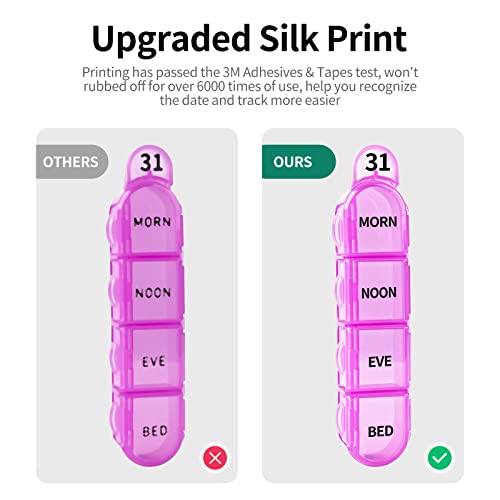 Daviky Monthly Pill Organizer 4 Times a Day, 30 Day Pill Organizer with Daily Pill Box Organizer, One Month Medicine Pill Case, 31 Day Pill Container Pill Holder to Hold Supplement and Medication - Image 5