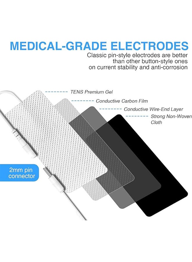 20-Piece Self Adhesive Physical Therapy Electrode Pads, Reusable Square 6 * 9cm Massage Patch, Non-woven Hydrogel Thickening and Sticking, Electrode Self-Adhesive Patch - Image 2