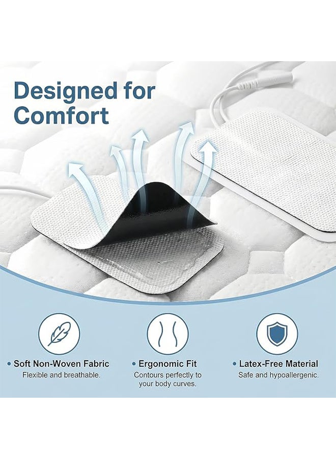 20-Piece Self Adhesive Physical Therapy Electrode Pads, Reusable Square 6 * 9cm Massage Patch, Non-woven Hydrogel Thickening and Sticking, Electrode Self-Adhesive Patch - Image 5