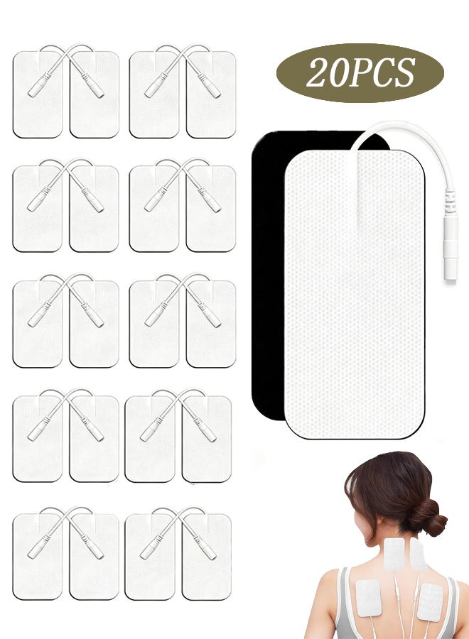 20-Piece Self Adhesive Physical Therapy Electrode Pads, Reusable Square 6 * 9cm Massage Patch, Non-woven Hydrogel Thickening and Sticking, Electrode Self-Adhesive Patch - Image 1