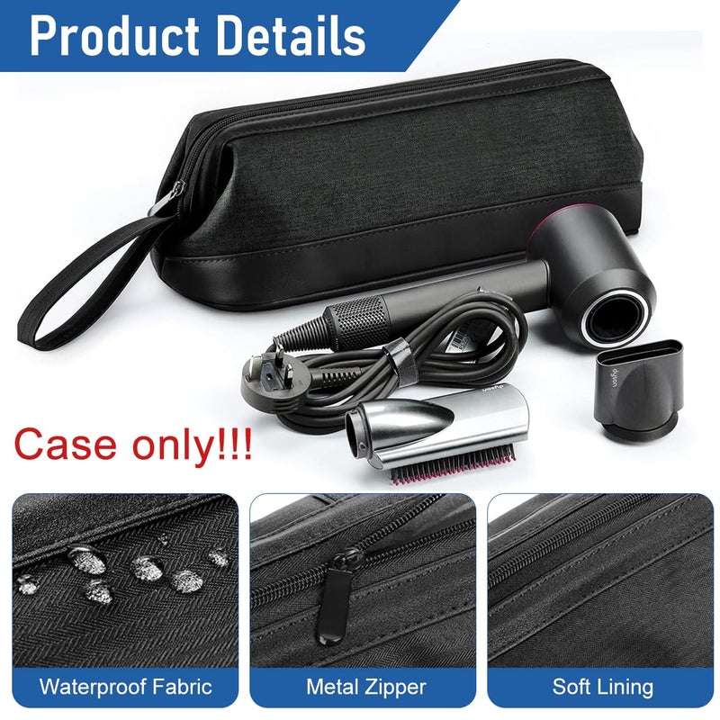 May Create ® Hair Tools Travel Bag for Dyson/Shark Flexstyle Carrying Case Portable Shark Hair Air Wrap Dryer Case Waterproof Dustproof Flat Curling Iron Travel Organizer, Black - Image 4