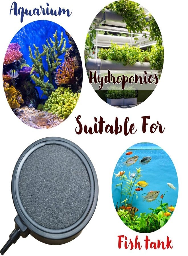 Scroll Store Round Disc air Stone for Aquarium 3 inch | Durable Bubble Diffuser for Fish Tanks, Hydroponics & Aquatic Systems | Ultra Fine Bubbles Aquarium air Stones - Image 2