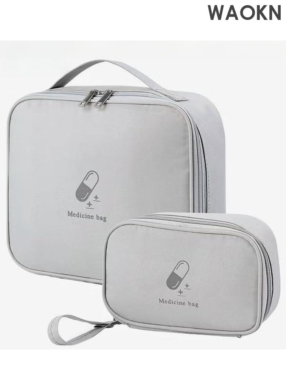 WAOKN Empty First Aid Bags, Carry a medical bag with you and a convenient small medicine box,Travel Medicine Bag, Medical Supplies Organizer, Portable Medical Medicine Bags Portable Kit for Traveling,