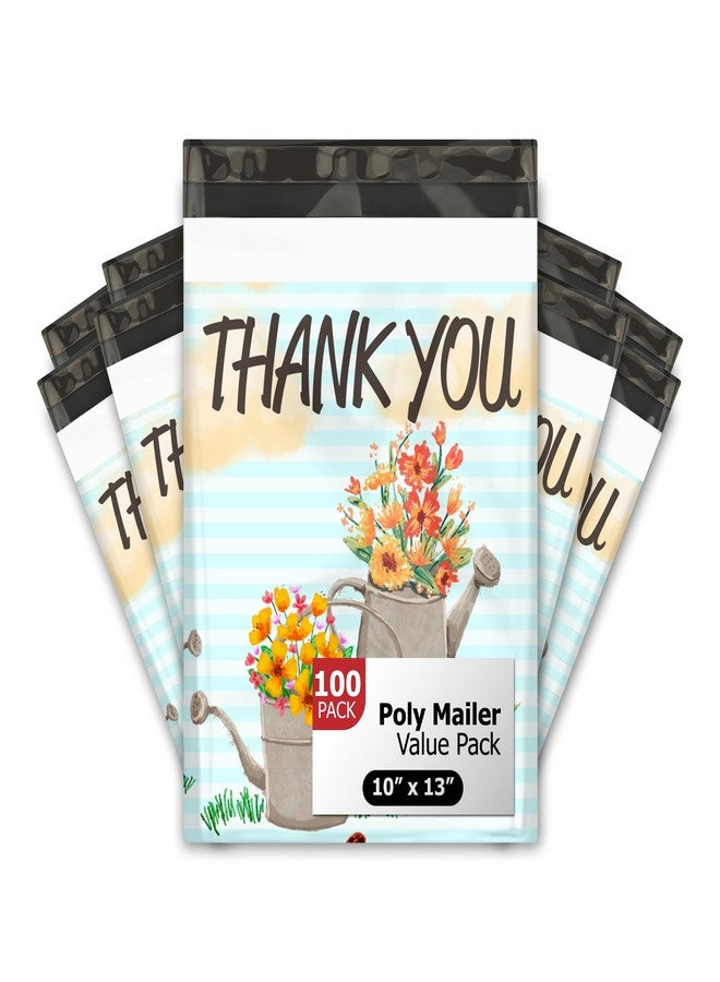 Pro Supply Global 10x13 (100) Watering Can Spring Designer Poly Mailers Waterproof Self Sealing Tear Resistant Polymailers Shipping Envelopes Premium Printed Bags For Small Businesses - Image 1