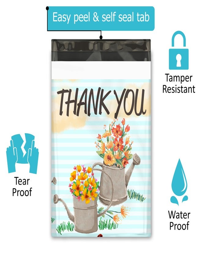Pro Supply Global 10x13 (100) Watering Can Spring Designer Poly Mailers Waterproof Self Sealing Tear Resistant Polymailers Shipping Envelopes Premium Printed Bags For Small Businesses - Image 2