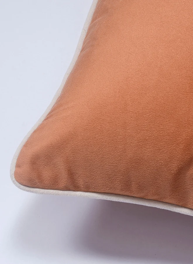 sanskrutihomes sanskrutihomes Peach Velvet Plain Cushion Cover