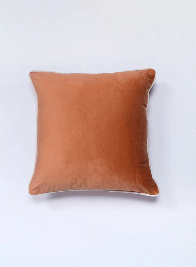 sanskrutihomes sanskrutihomes Peach Velvet Plain Cushion Cover