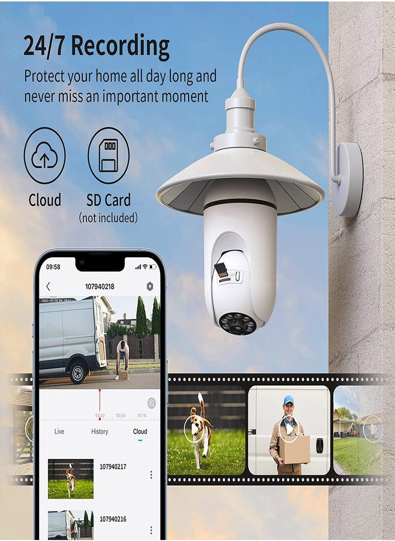 SYOSI - Light Bulb Camera, 360° Light Bulb Security Camera, 2.4GHz Smart Wireless WiFi 1080P HD Security Camera for Indoor Outdoor, with Motion Detection Alarm Night Vision, Two-Way Talk Motion Alarm - Image 1