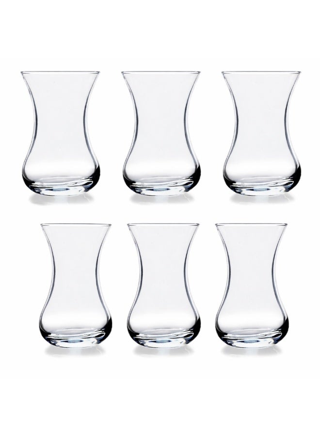 لومينارك طقم كاسات شاي تركي 12 قطعة ☕✨ زجاج شفاف فاخر بتصميم أنيق للضيافة الراقية - Image 5