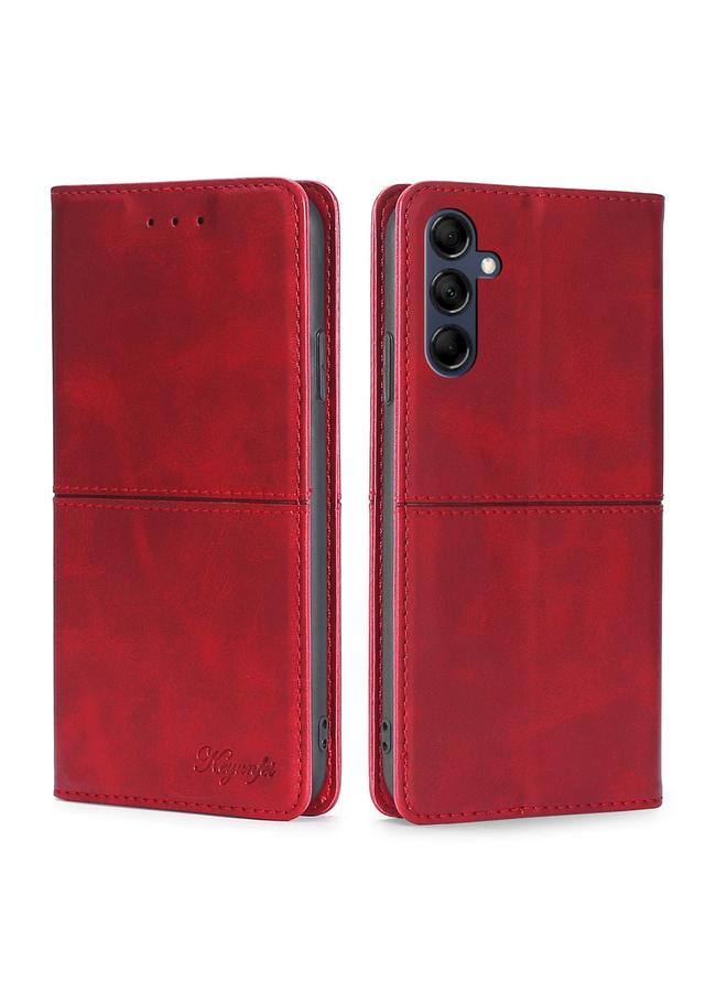 اس-توب جراب لهاتف Samsung Galaxy M14 5G جراب هاتف من الجلد المغناطيسي بنقشة جلد البقر - Image 1