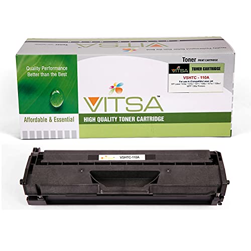 VITSA W1112A / 110A Premium Toner Cartridge Compatible with Laserjet 108 / 108a / 108w / 136 / 136a / 136w / 136nw / 138 / 138pnw / 138fnw Printers Toner Cartridge with Chip - Image 1