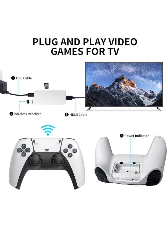 M15 Wireless Video Games for Tv Gaming, Retro Gaming Console with Game Stick 4K HD Game Stick, Plug & Play TV Video Game Set for 2 Player 2000+ Games 2.4G Wireless - Image 4