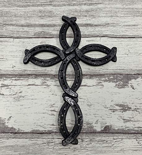 Deleon Collections Decorative Horseshoe Wall Cross - Rustic Spiritual Art Sculpture - Image 3