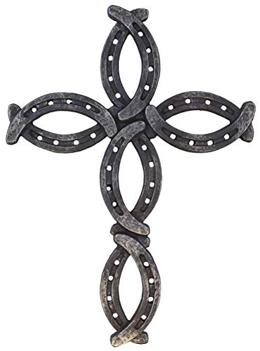 Deleon Collections Decorative Horseshoe Wall Cross - Rustic Spiritual Art Sculpture - Image 5