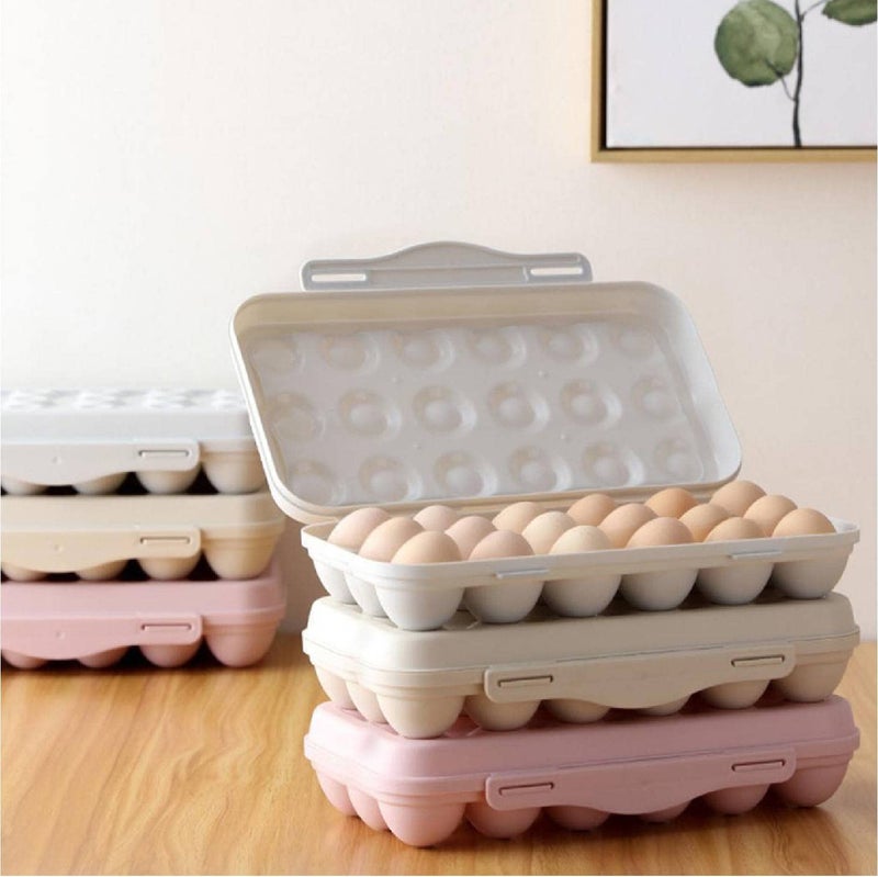 MOHAK 18 Grids Egg Storage Box egg storage basket for Refrigerator home kitchen Eggs Carrier Container Plastic Egg Holder Trays - Image 3