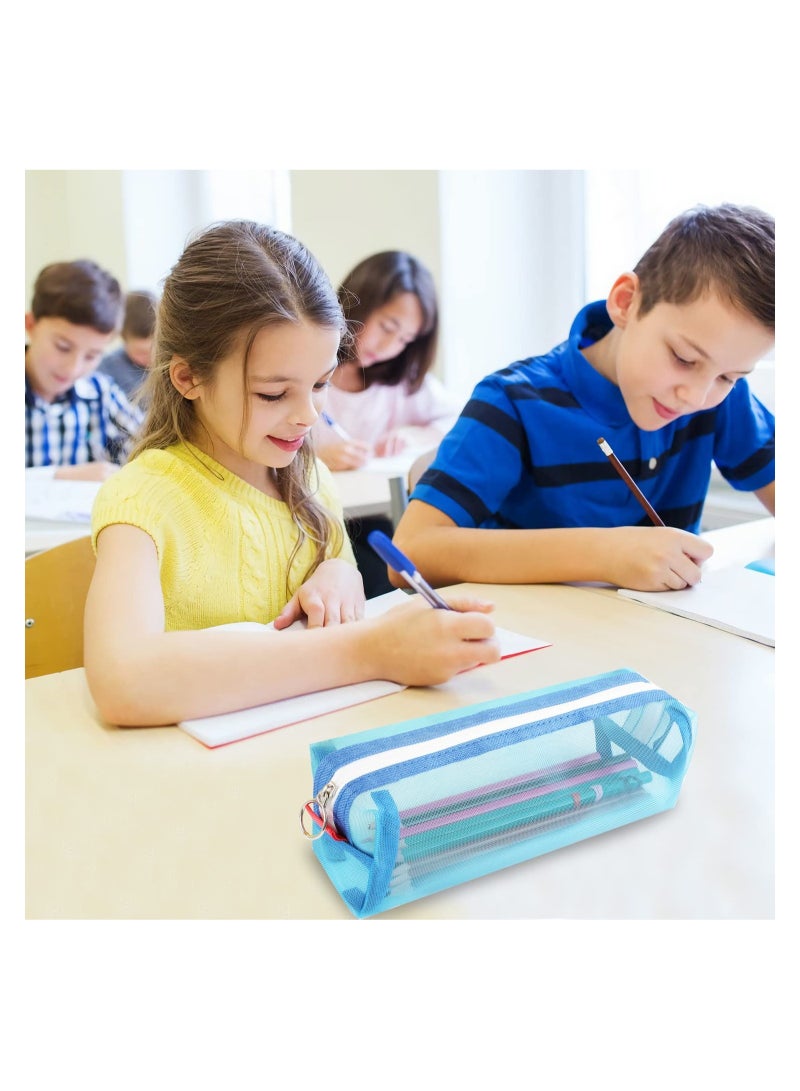 KASTWAVE 4 Pcs Clear Pencil Pouch, Pencil Case Pen Bag Clear Case Marker Pouch Multifonction Organizer Box Transparent case Makeup Bag Office College School Gift for adults Teen Girl Boy  - Image 4