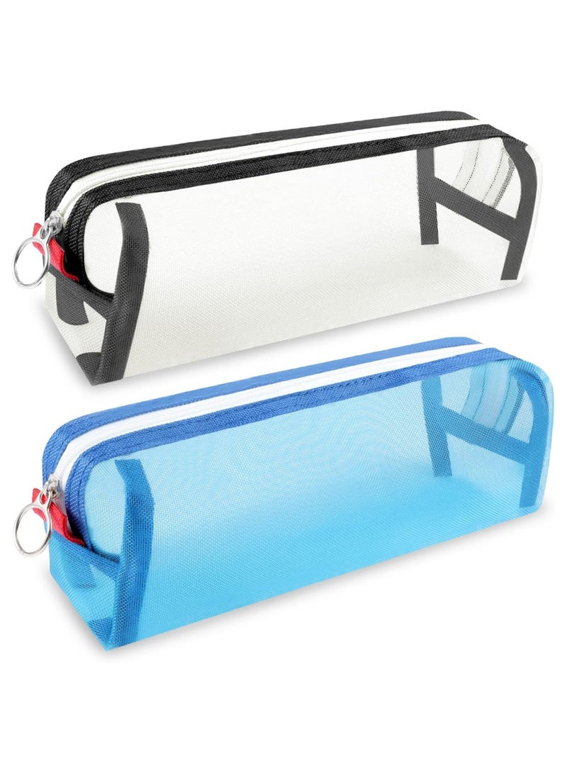 KASTWAVE 4 Pcs Clear Pencil Pouch, Pencil Case Pen Bag Clear Case Marker Pouch Multifonction Organizer Box Transparent case Makeup Bag Office College School Gift for adults Teen Girl Boy  - Image 5