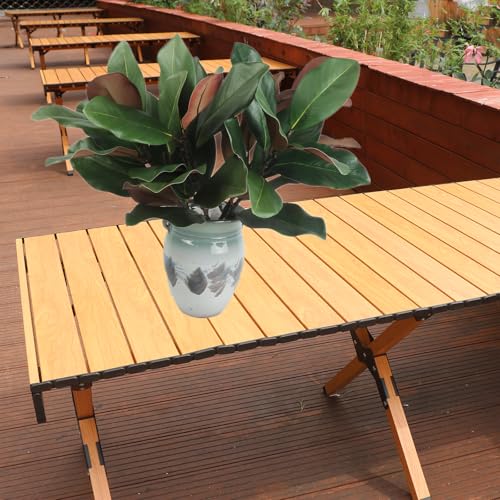 COTSEN 4 Pcs Artificial Magnolia Leaves Branches 22inch 3D Fake Magnolia Leaves Plant for Office Family Indoor Outdoor Decor - Image 4